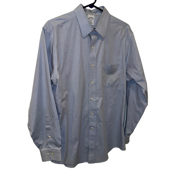 Men’s Brooks Brothers Blue Long Sleeve Button Down Oxford Dress Shirt. Size 16. - Picture 4 of 12